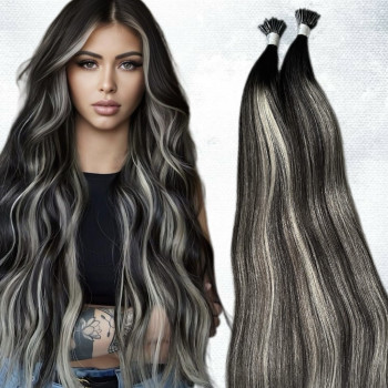 Extensii Nanoring Balayage #1B/ Grey/ #1B